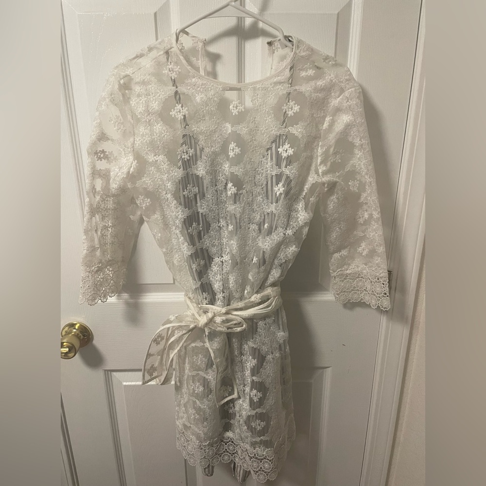 Sandro white lace dress. US 1
